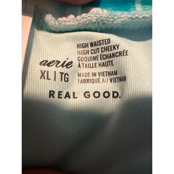 Aerie Blue Mist High cut Cheekiest Bikini Bottom - Picture 6 of 6